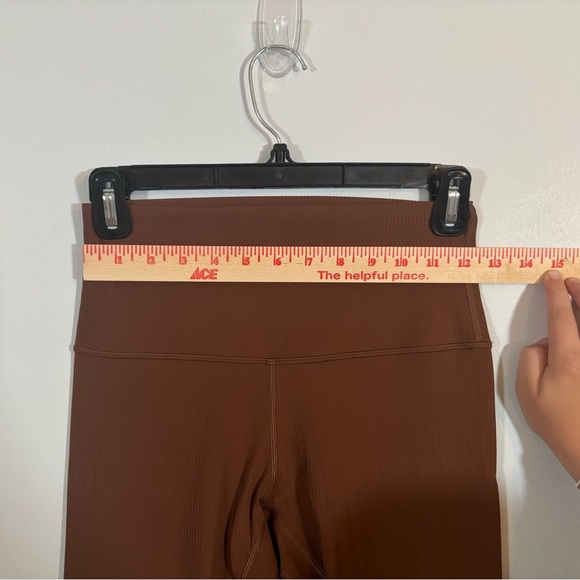 Lululemon Wunder Train Ribbed High Rise Tight 25” Brown Size 6 - Picture 10 of 13